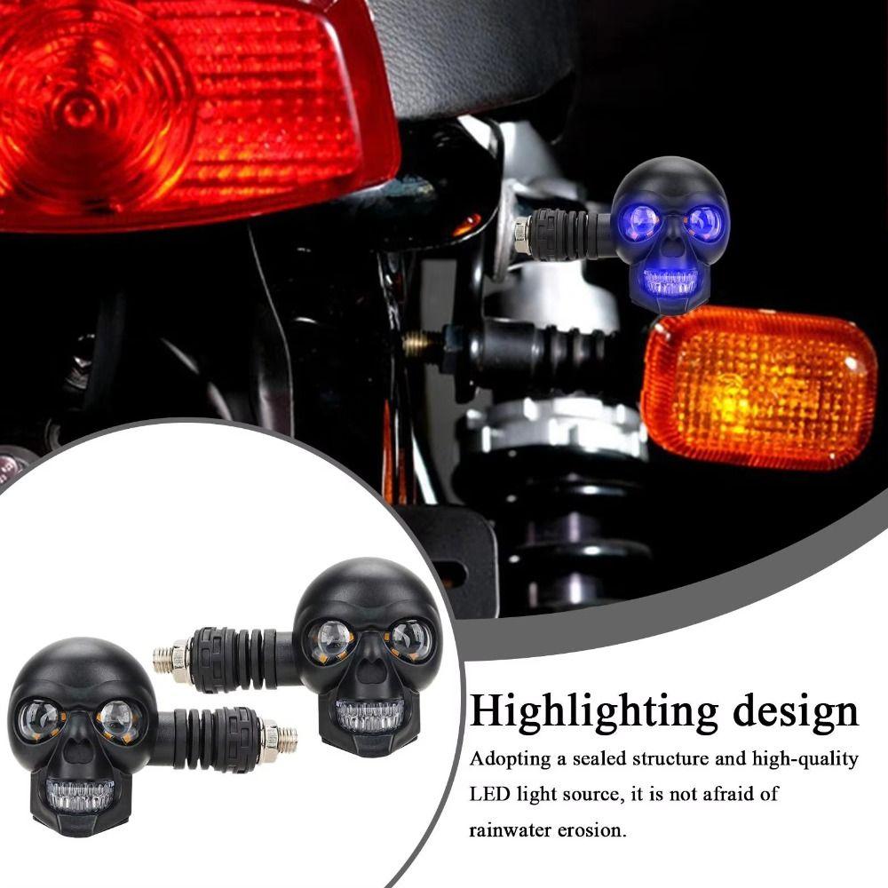 2Pcs DC 12V Vehicle Safety Lights Dual Color Light Motorcycle Indicator Lamp Scooter Use