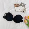 Sutien push-up din dantelă fără bretele pentru femei, Sutien de nuntă invizibil anti-alunecare, fără spate, pentru sâni mici