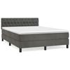 VidaXL Divan Bed and Mattress Dark Grey 140x190cm Velvet 3141480
