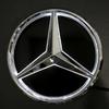 LED Mirror Black Border Silver Border Newest 3D Front Grill Star Logo For Mercedes Benz GLC X253 GLE W167 GLS X167 V W447 Emblem