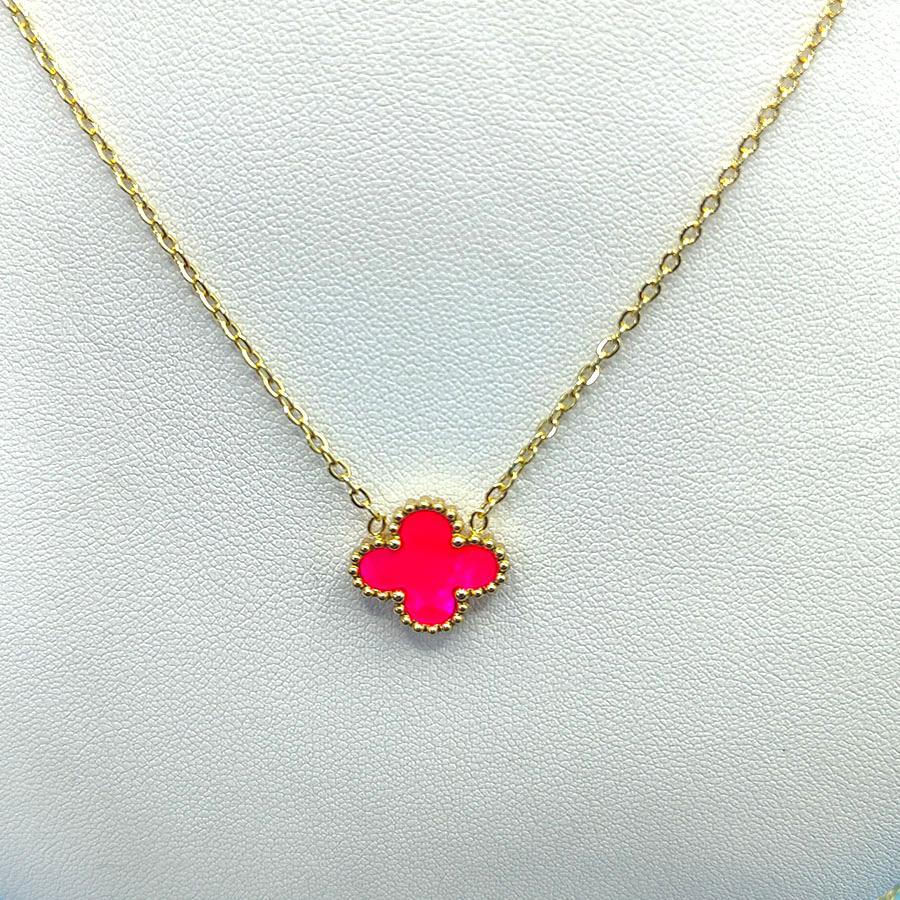 

13мм Подвеска Легкая Роскошь Четырехлистный Клевер Титановая Сталь Простой Модный Тренд Ожерелье Ювелирные Изделия 18K