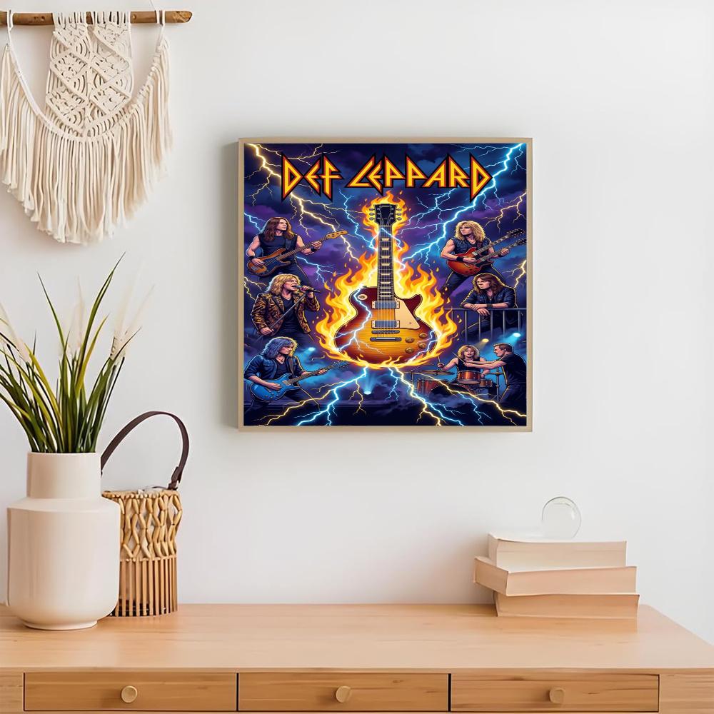 Def Leppard 5D Diamond Painting Round Diamond Rhinestones Mosaic Diamond Embroidery Wall Paintings Rhinestones Gift Frameless