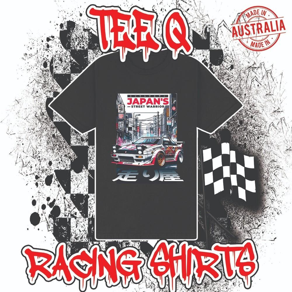 Toyota AE86 Японский Уличный Воин ~ Премиум Черная Хлопковая Футболка Gildan JDM Унисекс Футболка M