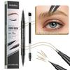 Natural and Smooth Wild Eyebrow Two-headed Eyebrow Pencil, Waterproof, Sweat-proof and Non-smudging Double-headed Eyebrow Pencil