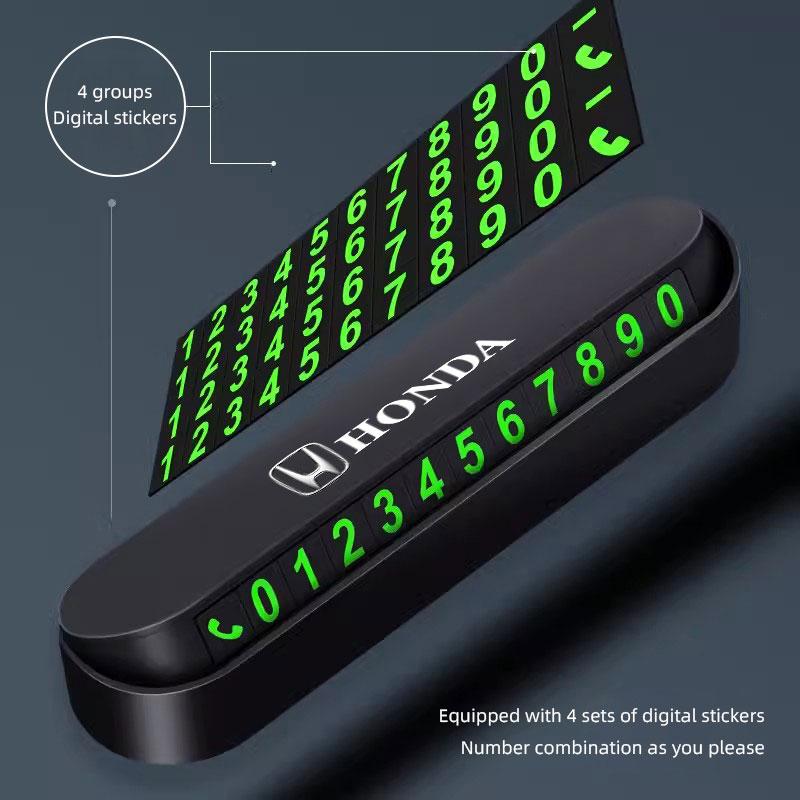 ARF1 1Pcs Car Temporary Parking Card Phone Number Card Accessories For Honda Civic FIT Accord Prelude CRV 5th City CRZ CRX Jazz HRV