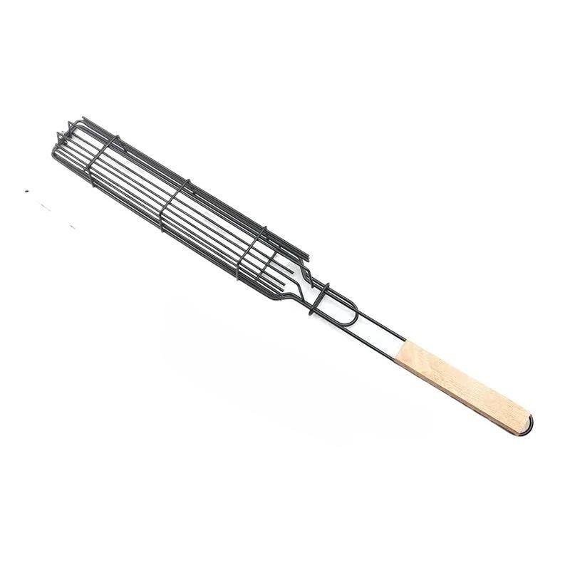 Barbecue-Grill, Edelstahl, antihaftbeschichtet, Grillkorb mit Griff, BBQ-Bratenständer für Zuhause, Picknick im Freien, Küche, Esszimmer