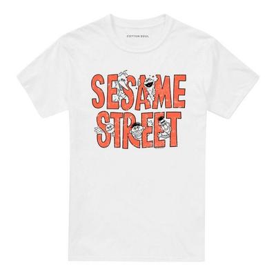 Sesame Street Unisex Ενηλίκων Μπλουζάκι με Γράμματα