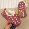 Fashion Women Winter Snow Boots Thick Bottom Warm 2025 Outdoor Canvas Plaid Decorative Lace-Up Boots Round Toe Comfortable Boots Women