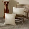 Pillowcase Cotton Textured Weave Cushion Covers for Living Room Bedroom Sofa Couch Home Decoration 45x45cm White