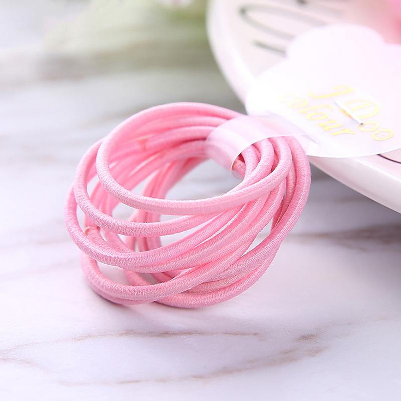 100PCS/bags  2mm Diameter 3cm  Kids Nylon Elastic Hair Bands Ponytail Holder Rope Elasticity Hair Ties for DIY Hair Accessories