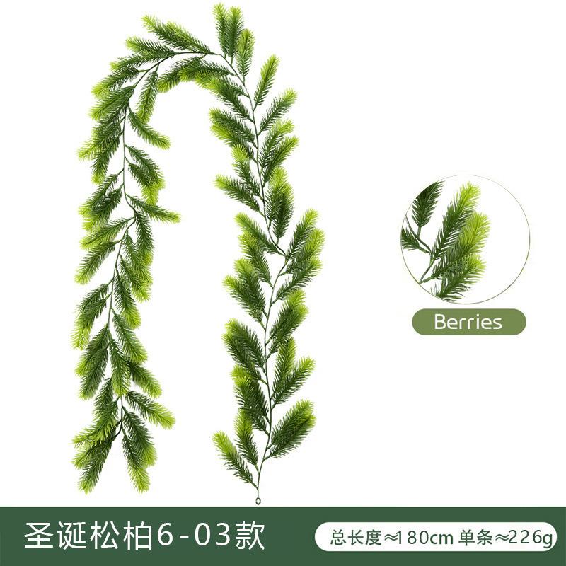 Christmas Rattan 1.8 Meters Pe Cedar Needle Rattan Home Staircase Pendant Christmas Rattan