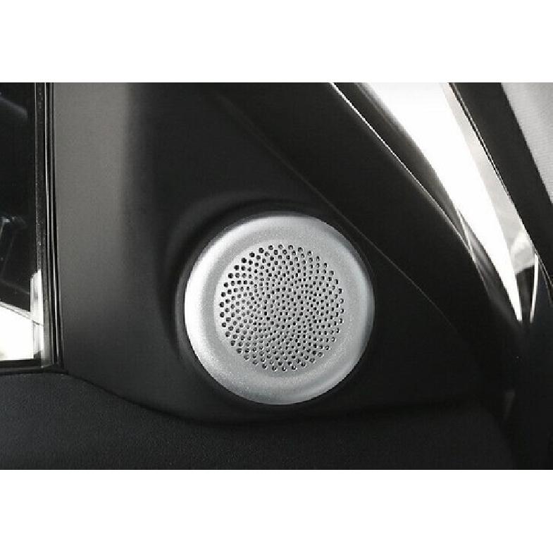 For Range Rover Evoque 2020-23 Silver Aluminum A Pillar Speaker Frame Cover Trim