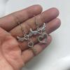 Japanese Sweet Rhinestone Heart and Angel Wings Earrings