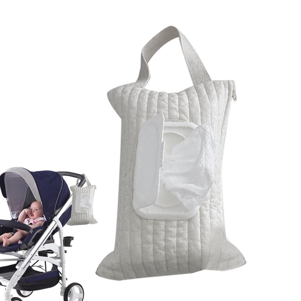 Car Tissue Box Tissues Case Holder Tissue Boxes Holder Stroller Tissue Bags Wet Wipes Paper Storage Organiser Handle Strap