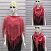 Autumn New Solid Color Triangle Fringe Wool Scarf Knitted Shawl Triangular Scarf Wrap