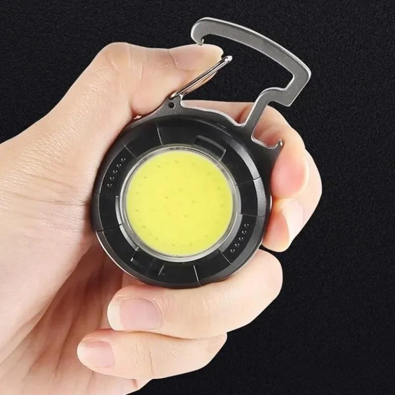 Portable Cob Keychain Flashlight Led Mini Work Lights Floodlight Type C Rechargeable Bottle Opener Outdoor Camping Light