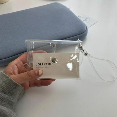 Spot Fresh Lipstick & Nail Polish Storage: Double-Layer PVC Transparent Pouch & Coin Purse