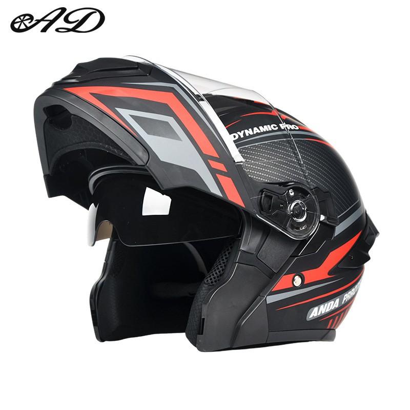 Full Face Motorcycle Helmet Men Women Winter Riding 3C Certified Flip-Up ABS All Season Use