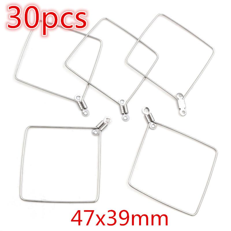 30-100pcs Stainless Steel DIY Earrings Hooks Clasp Findings Handmade Jewelry Making Accessories Earwire Accessories Steel Gold