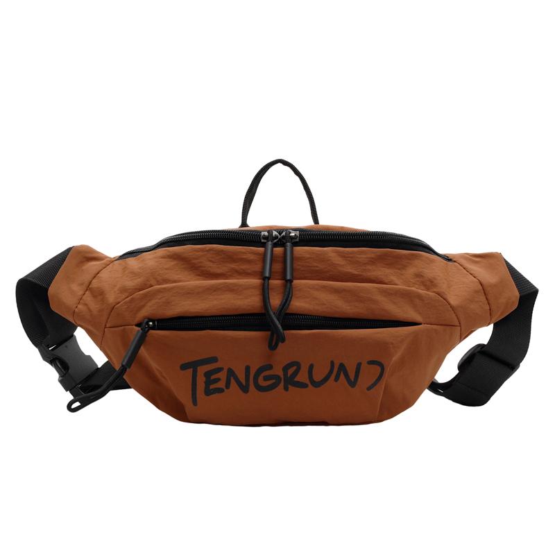 

Женская легкая сумка через плечо с буквенным принтом, спортивная сумка на грудь коричневый