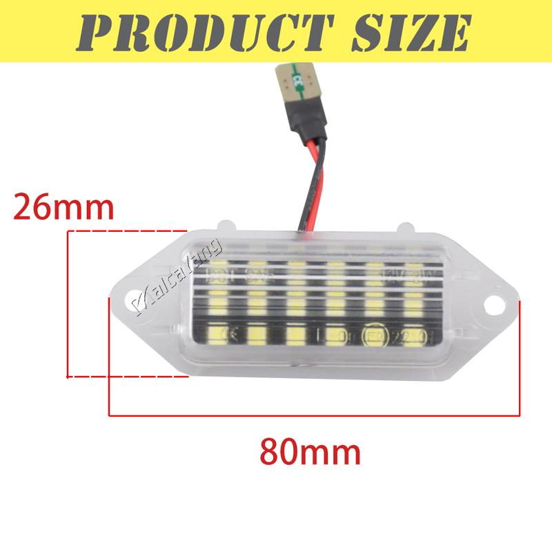1 Pair LED Car License Number Plate Light For Mitsubishi Lancer 2003-2017 EVO VIII 2004-2008 EVO X 2008-2018