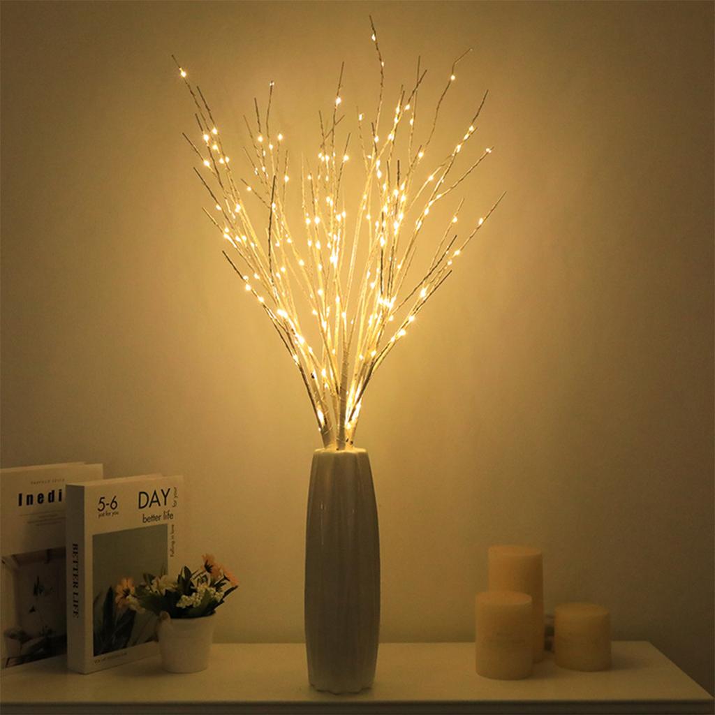 Hot 70cm Birch Branch Light Battery Operated Led Strip Lights Table Fairy Tree Decorative String White Twig For Bedroom Festive