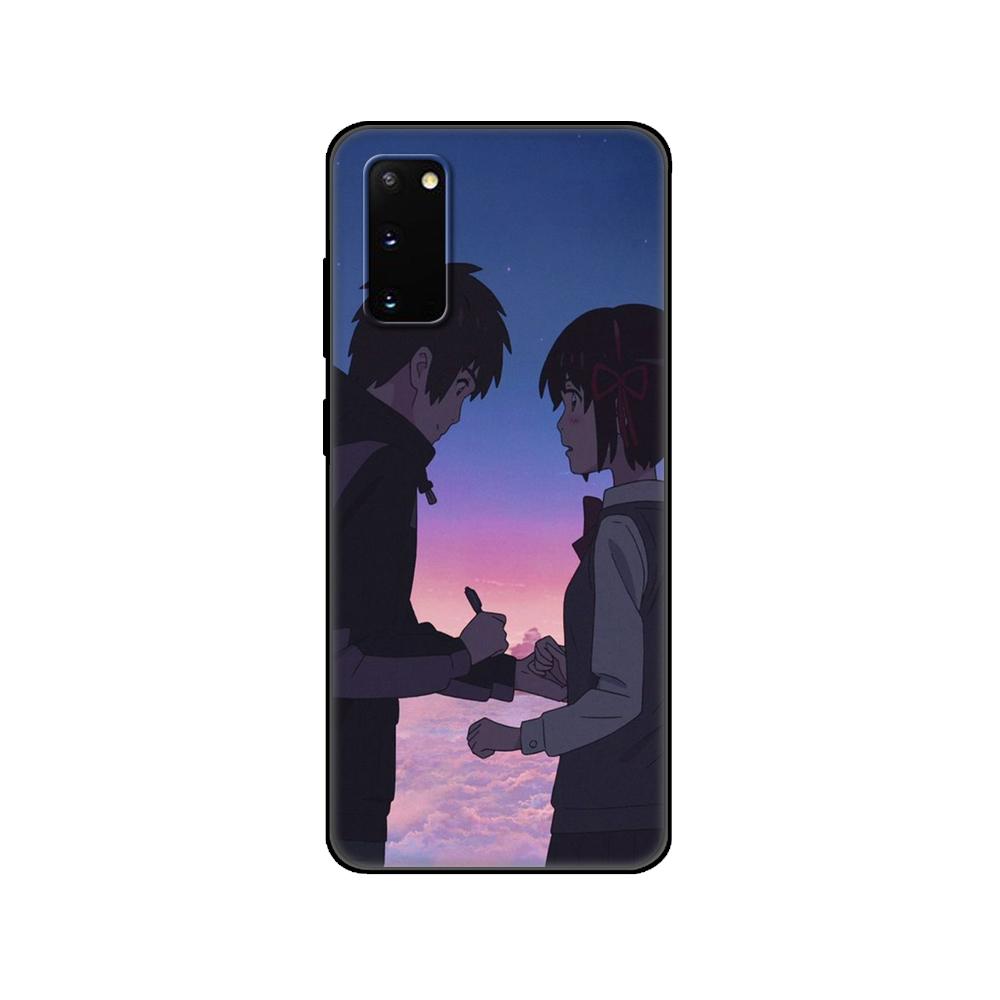Black tpu Case For Samsung galaxy S20 /S20 PLUS/S20 ultra/S20+ /S20FE back cover Your Name