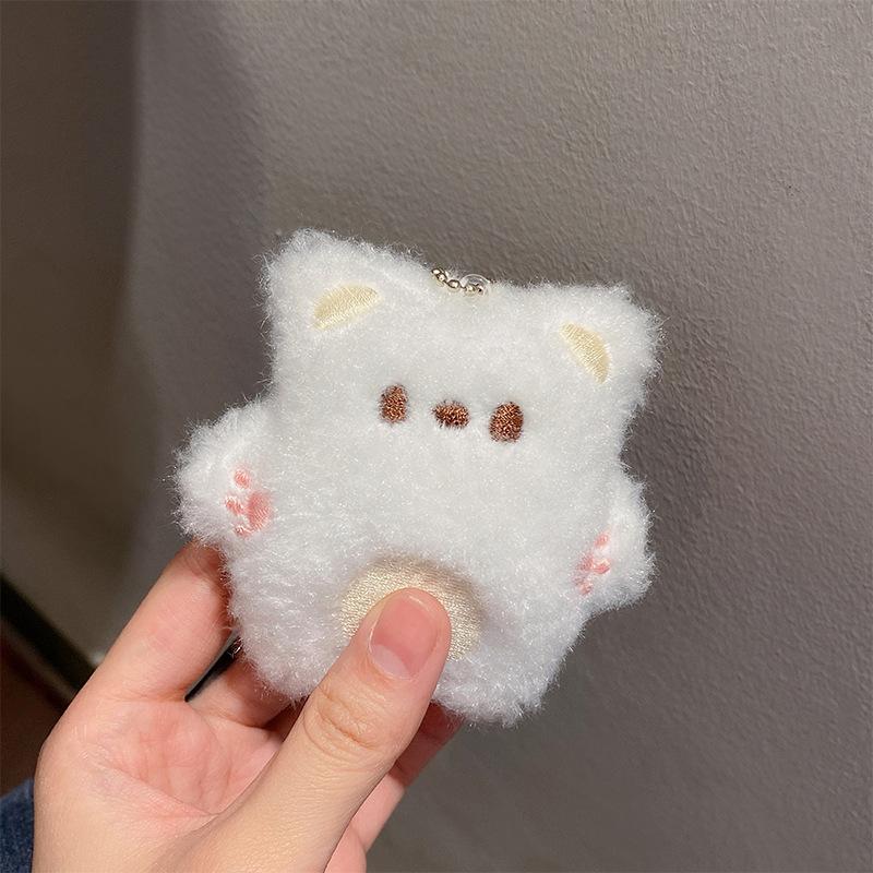 Cute Plush Keychain Dolls Animals Pendant Keyring for Women Girls Cartoon Plushies Doll Schoolbag Backpack Charm Keychain Gift