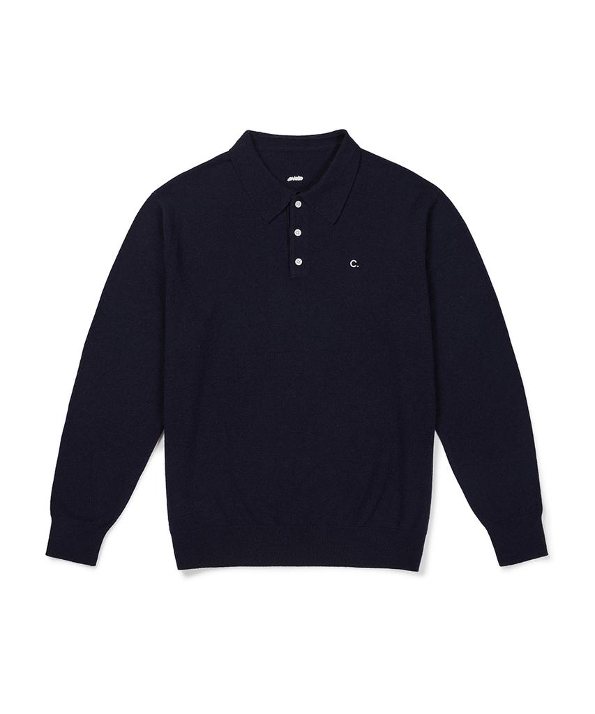 CLOVE [26Fw CLOVE] Basic Collared Knit Pullover_Men (Navy)