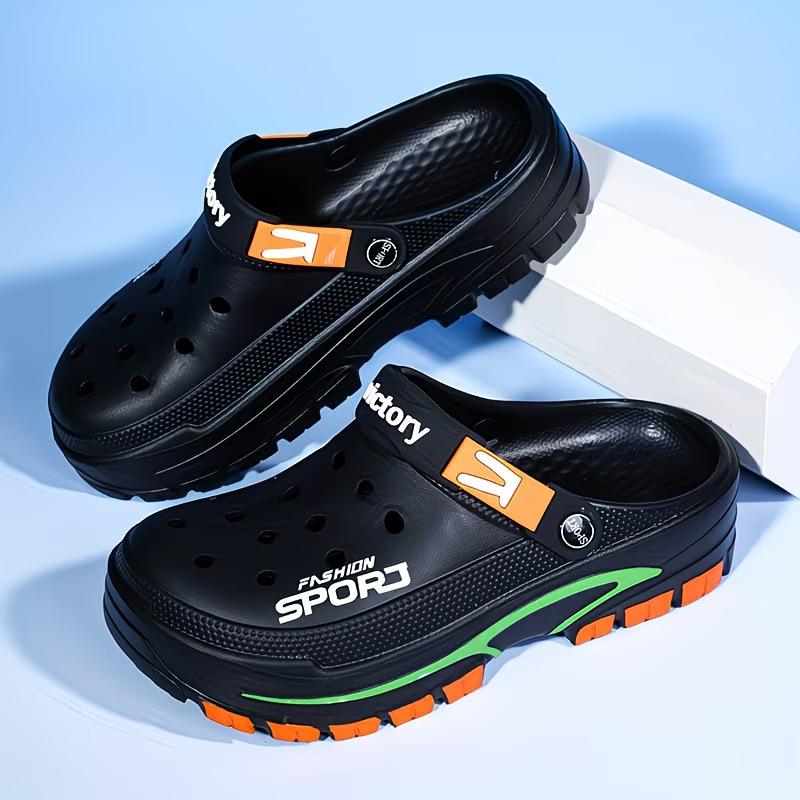 Perforated Shoes Men Summer Fashionable Versatile Thick-Soled Anti Slip Sandals Outdoor Casual Breathable Comfortable Perforated Shoes