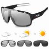ELAX Photochromic Polarized Cycling Glasses - Large Frame Outdoor Sports Goggles