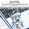 New Four Color Transparent Compartment TM90 Low Energy Consumption Digital Display In Ear Wireless Bluetooth Headset
