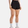 Under Armour Solid Color Wide Waistband Loose Fitness Shorts Women Bottoms Black 1377555-001