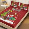 3ks Vánoční strom Abstraktní červený potisk Bezjádrová sada prostěradel Více velikostí Přikrývka na postel Ložnicové povlečení Sváteční dekorace