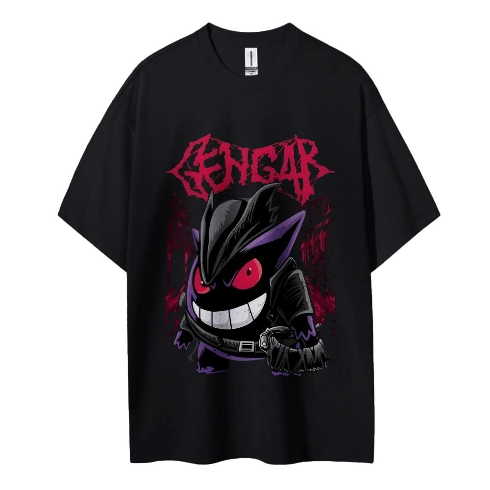Pokemon T-Shirt Herren Reine Baumwolle Lässig Rundhals T-Shirt Kurzarm Kleidung Sommer Sport Lässig Kurzarm Oberteil 4XL