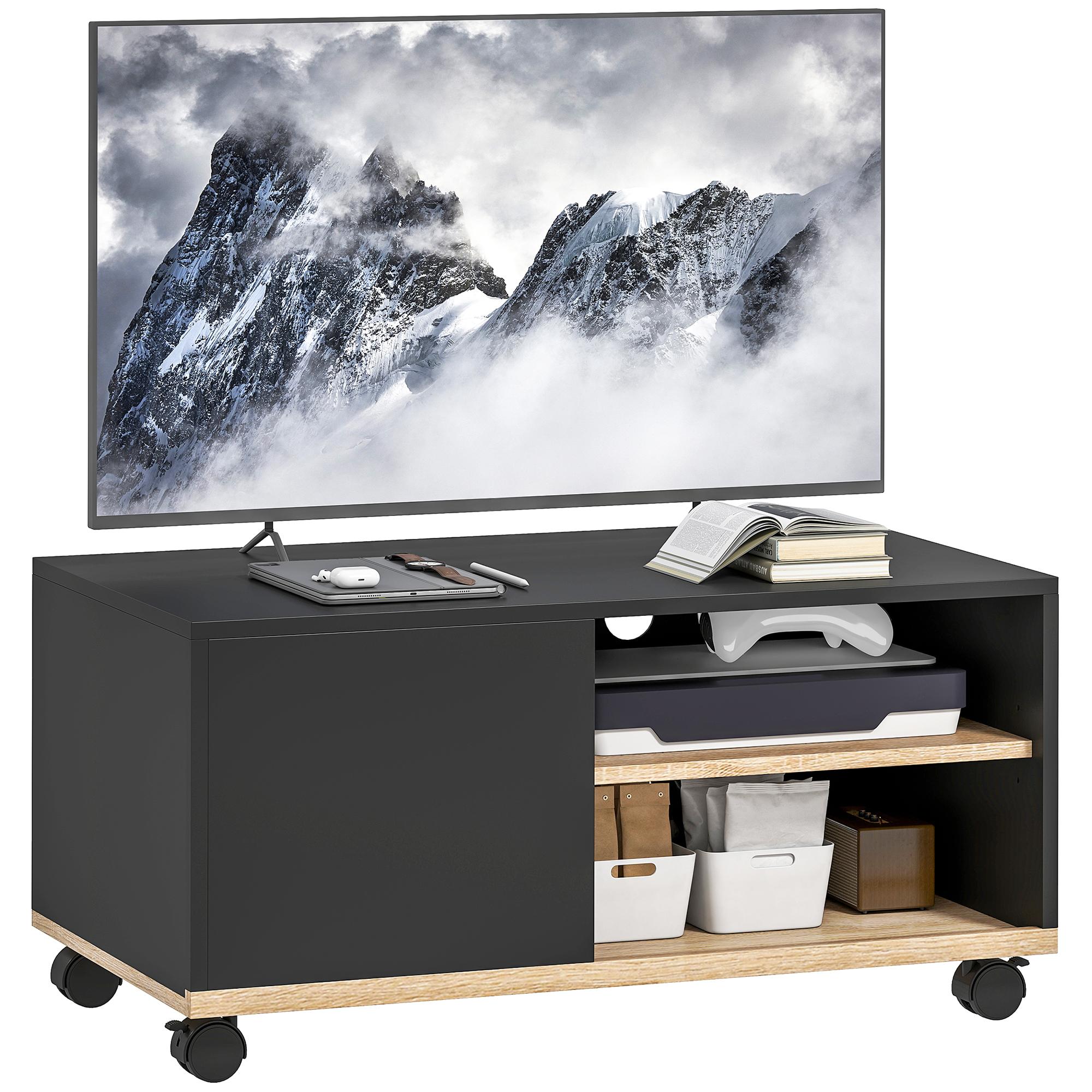 TV cabinet on casters with 2