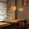 Lampe à suspension - NETTLIFE - Lanterne corde de chanvre 1 flamme - Jaune - E27 - Pour salle à manger