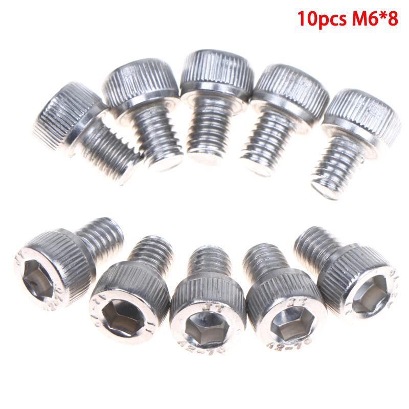 Allen Head Bolt 10pcs DIN912 M6*8 304 Stainless Steel Rust Resistant Hex Cap Screw for Metal Working Projects