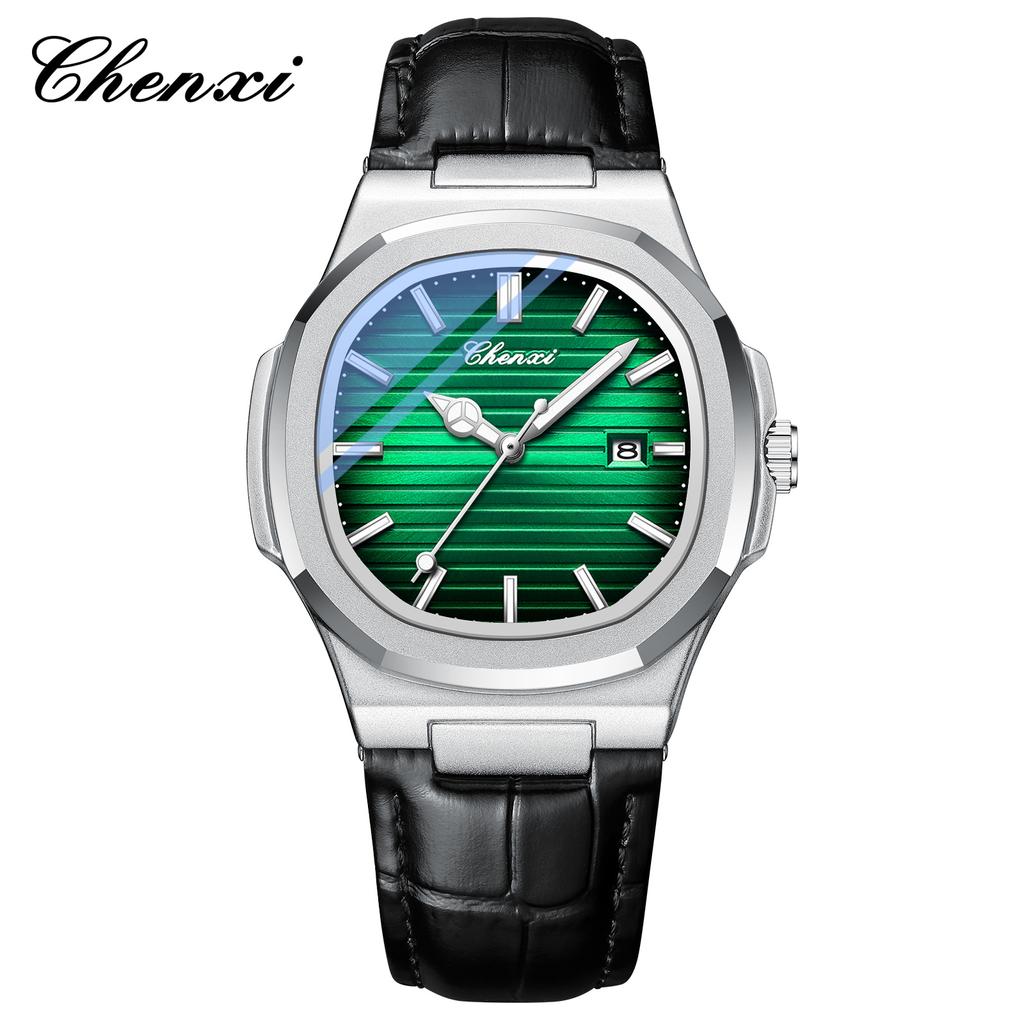 CHENXI New Luxury Business Man Wristwatch Waterproof Luminous Date Watch For Men Quartz Clock Leather Men's Watches Reloj