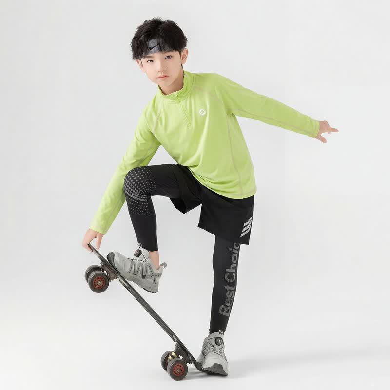 Yoyo One Boys' Quick-Dry Pullover Long Sleeve Sports Set