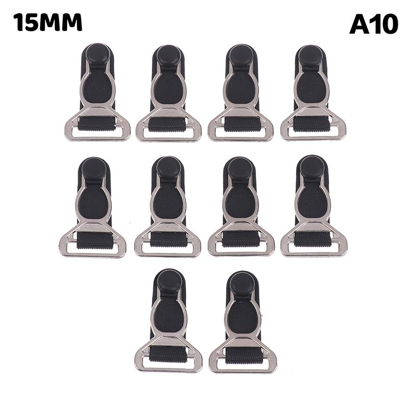 10Pcs 10/12/15/18Mm Metal Adjust Buckle For Corset Leg Garter Belt Clip Hook Suspender Ends Buckles Hosiery Stocking Grips