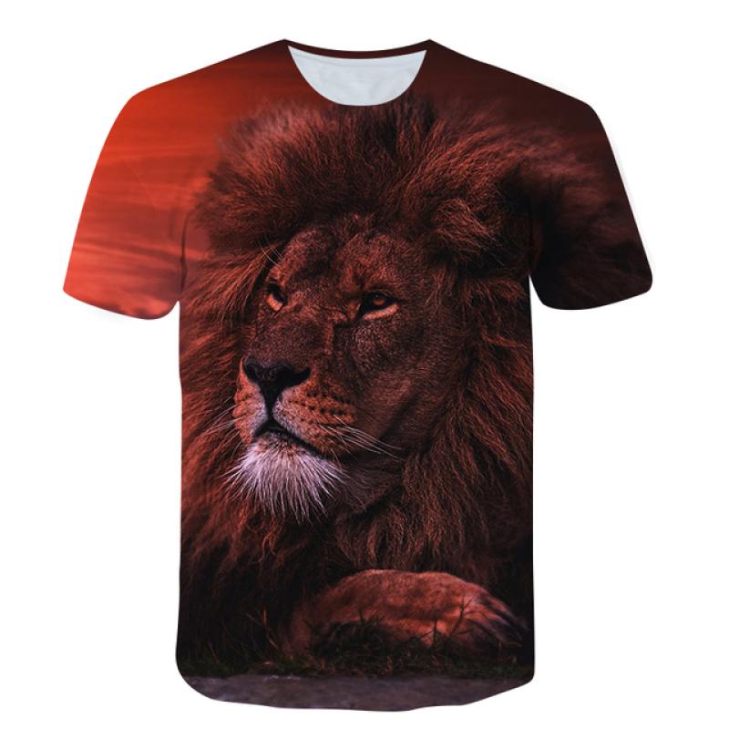 3D Hunting Animal Bull Print T-shirt Magical Harajuku Trend Street Spanish Bullfight Short-sleeved Oversized Men's Top