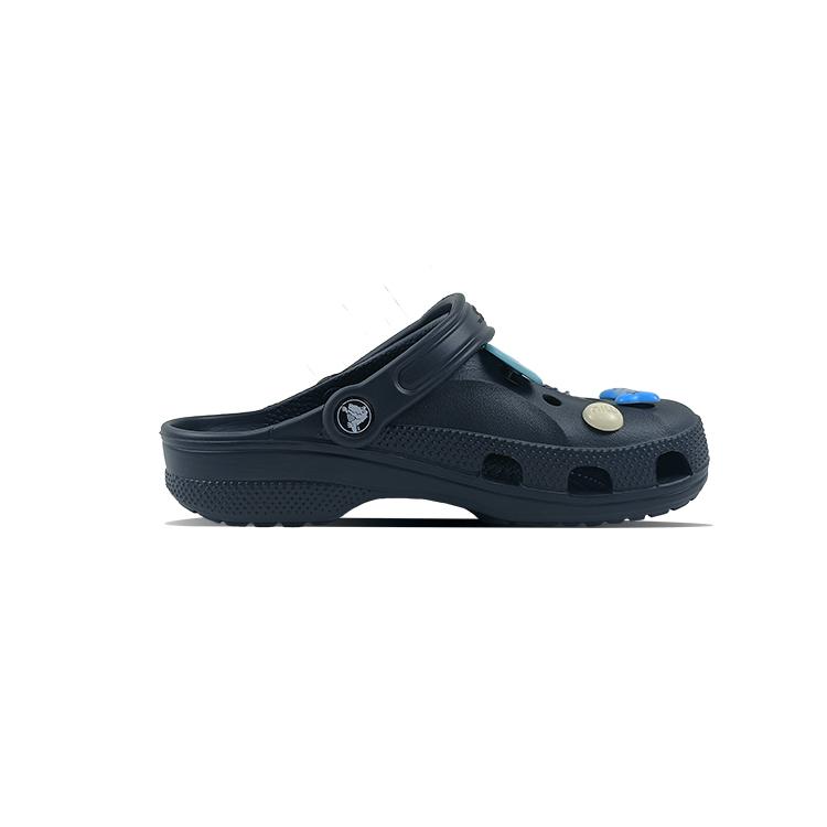 Crocs Crush Clog EVA Blue Cute Dog Beya Beach Hand-Painted Cute Pearl Niche Versatile Campus Style Hole Shoes Unisex Black