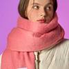 KOLEAT Winter Heat Double-Sided Plain Scarf [Pink]