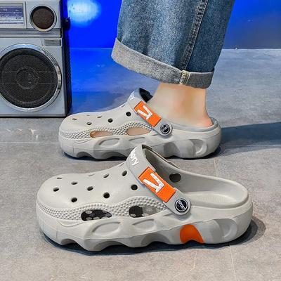 Scarpa da Spiaggia da Uomo alla Moda Sabot Morbido Pantofola da Uomo Antiscivolo Stile Coreano Eva Maschile Stile 2024 Ciabatte alla Moda di Alta Qualità