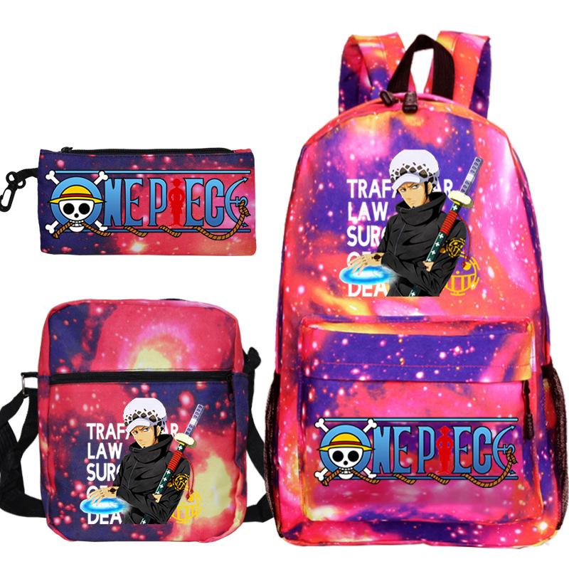 School Bag Large Capacity, Junior High School Students, Primary School Students, School Bag Three-Piece Set, Backpack, Messenger Bag, Stationery Bag