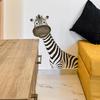 3D Cute Zebra Wall Sticker Waterproof Removable Self-Adhesive for Living Room Bedroom Home Decor