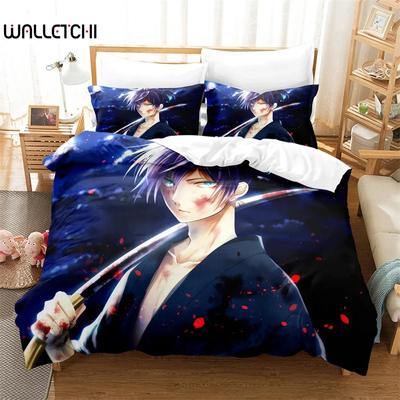 3D Printed Noragami Yato Bedding Set,Duvet Cover Comforter Bed Set Quilt Cover Pillowcase,King Queen Twin Size Boys Girls Adults