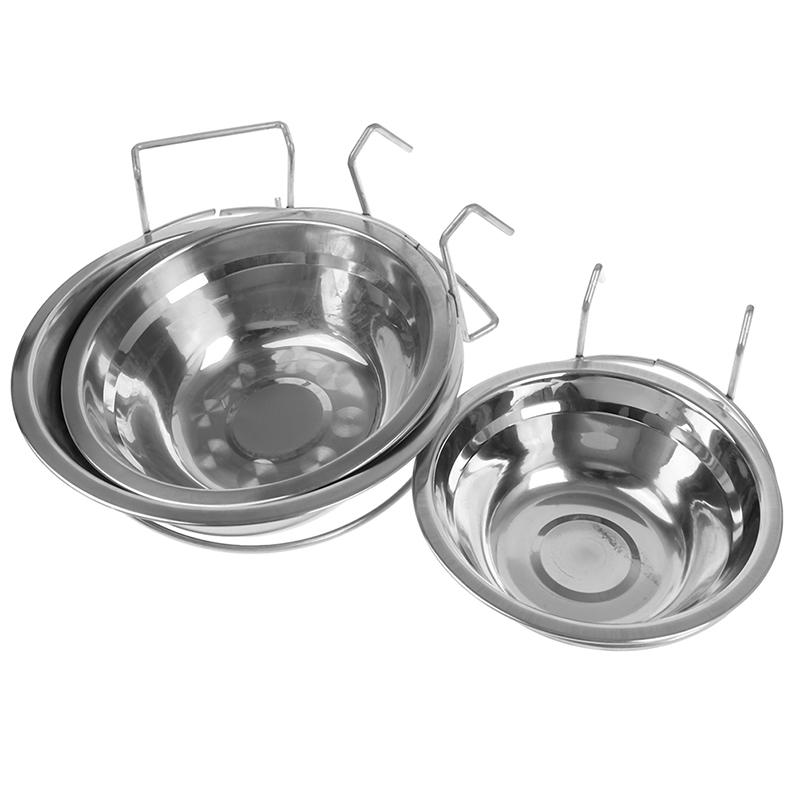 Wisząca miska dla zwierząt ze stali nierdzewnej Karmienie Pies Kot Ptak Papuga Karma Koszyk na wodę