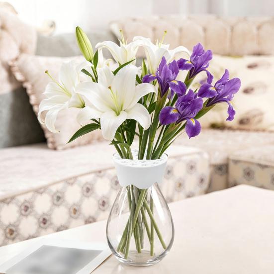 Yousheng Blossom Grid Silicone Flower Arrangement, Reusable Floral Stem Holder for Vase, Flexible Waterproof Flower Grid for DIY Arrangements, Wedding